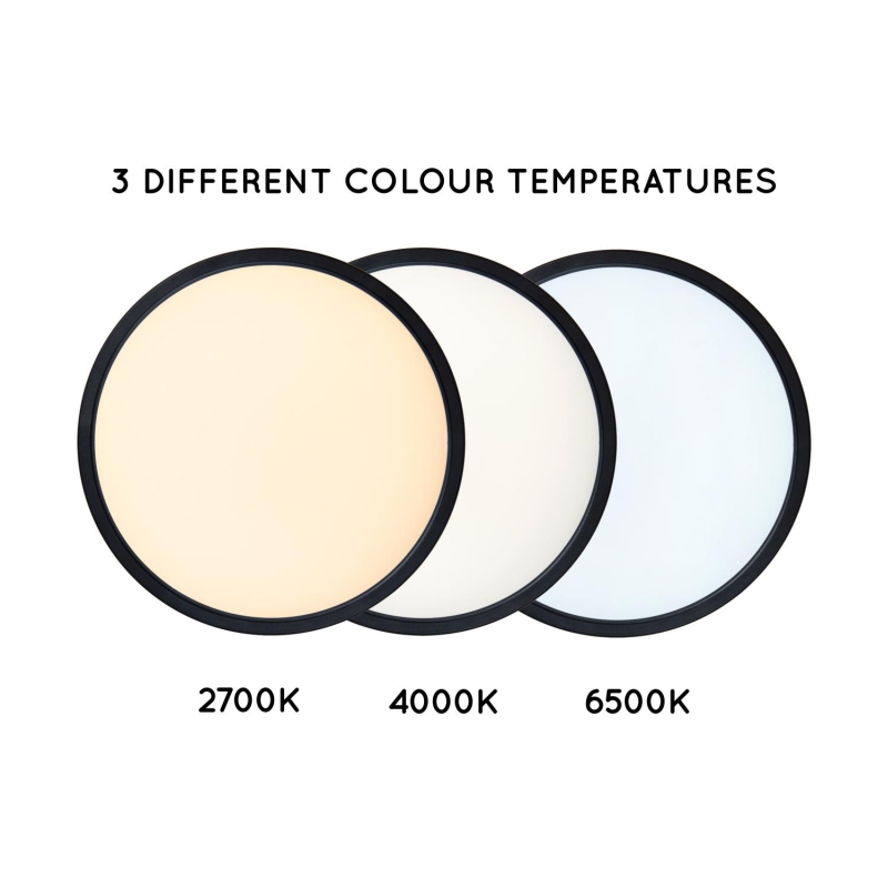 Lucide CASTOR - Flush ceiling light Indoor/Outdoor - Ø 32 cm - LED Dim. - CCT - 1x20W 2700K/6500K - IP44 - Rgb - Opal